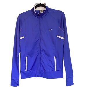 Nike Women's Royal Purple Full-Zip Athletic Jacket with White Accents